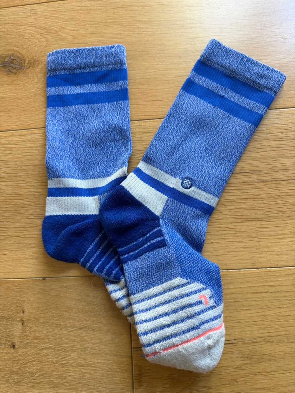 Stance Blue Striped Crew Socks - Performance Comfort